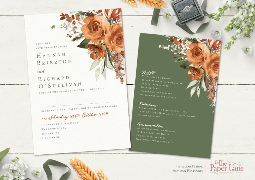 Autumn Blossoms Invitation